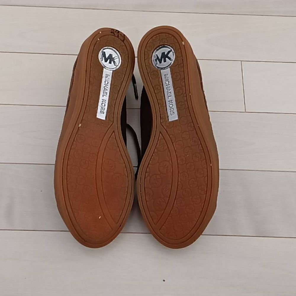 Michael Kors Women's Suede Signature Logo Detail Sneaker Shoes Brown 7.5 M - Picture 3 of 6